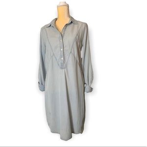 Beige by Eci chambray shirt dress blue SIZE M